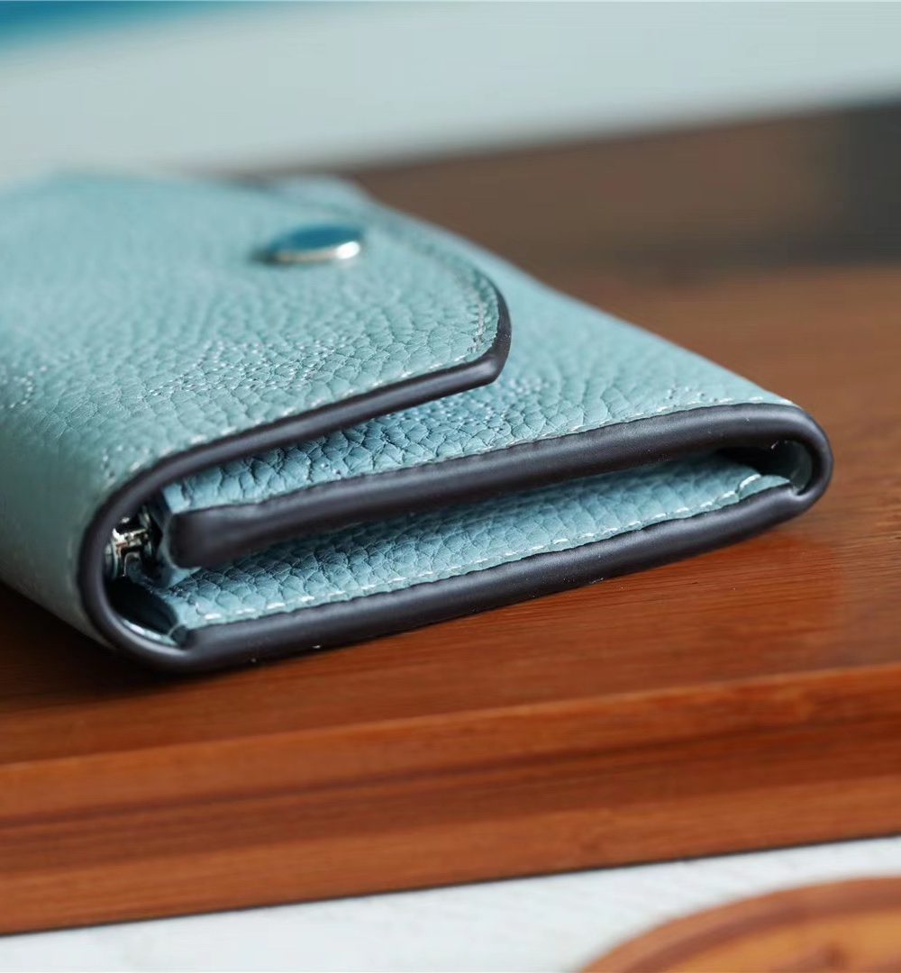 1:1 Replica Louis Vuitton Iris Compact Wallet Mahina Light Blue For Women, Women's Wallets 4.2in/12cm LV