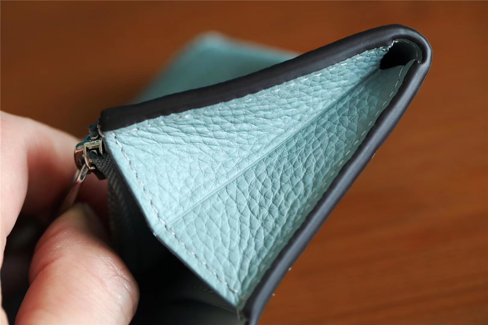 1:1 Replica Louis Vuitton Iris Compact Wallet Mahina Light Blue For Women, Women's Wallets 4.2in/12cm LV - Image 8