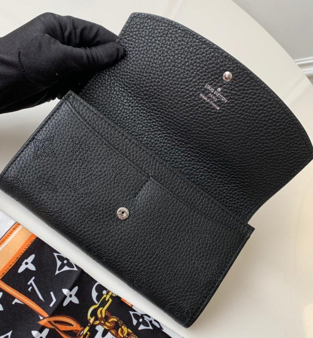 1:1 Replica Louis Vuitton Iris Wallet Monogram Canvas Black For Women, Women's Wallet 7.48in/19cm LV M60143