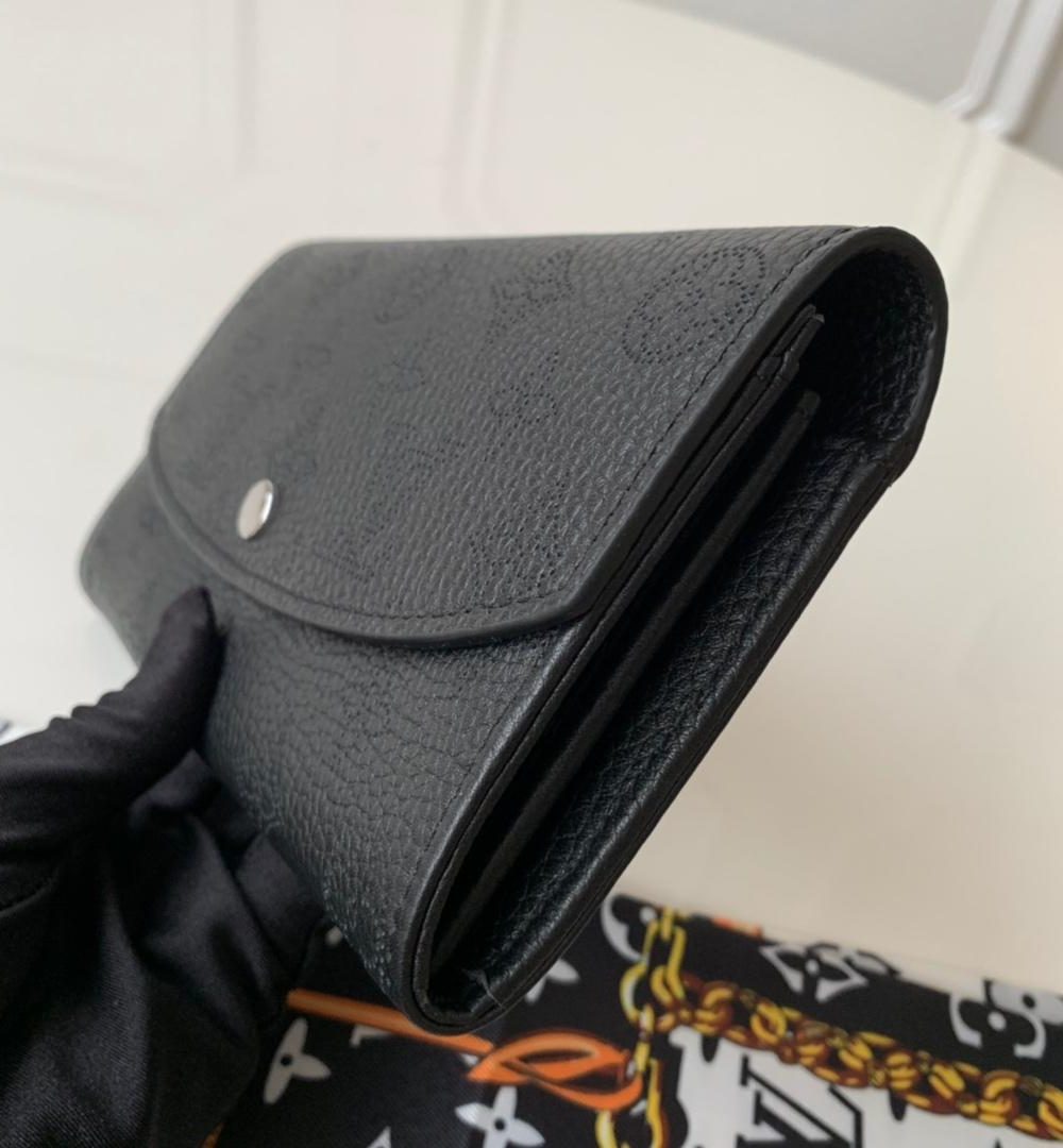 1:1 Replica Louis Vuitton Iris Wallet Monogram Canvas Black For Women, Women's Wallet 7.48in/19cm LV M60143