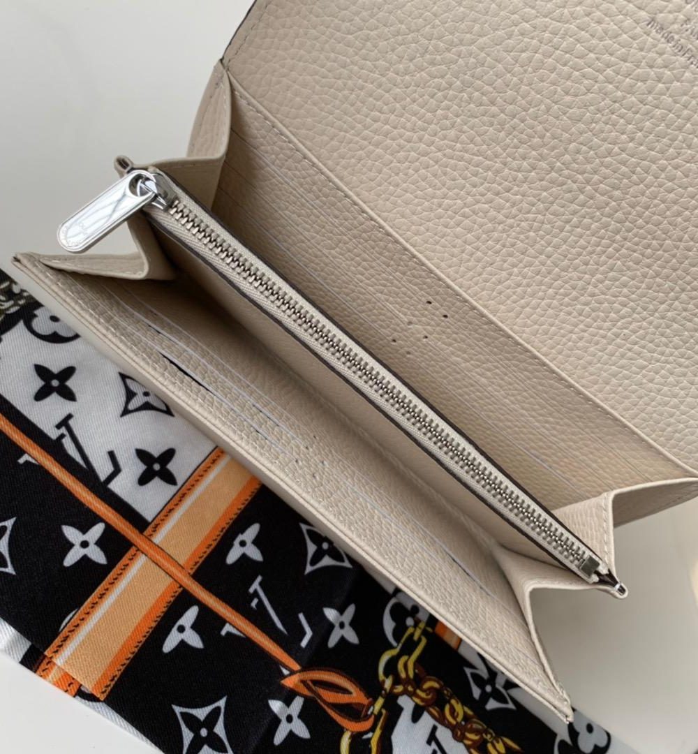 1:1 Replica Louis Vuitton Iris Wallet Monogram Canvas Greige For Women, Women's Wallet 19cm LV M60144