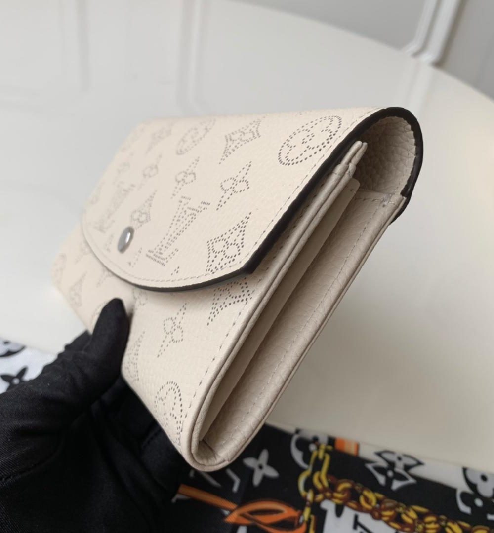 1:1 Replica Louis Vuitton Iris Wallet Monogram Canvas Greige For Women, Women's Wallet 19cm LV M60144