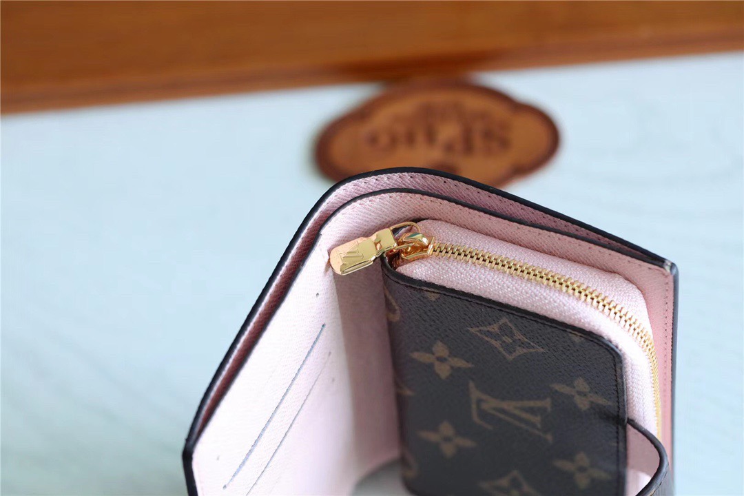 1:1 Replica Louis Vuitton Juliette Wallet Monogram Canvas Rose Ballerine Pink For Women, Women's Wallets 5.1in/13cm LV M80973 - Image 7