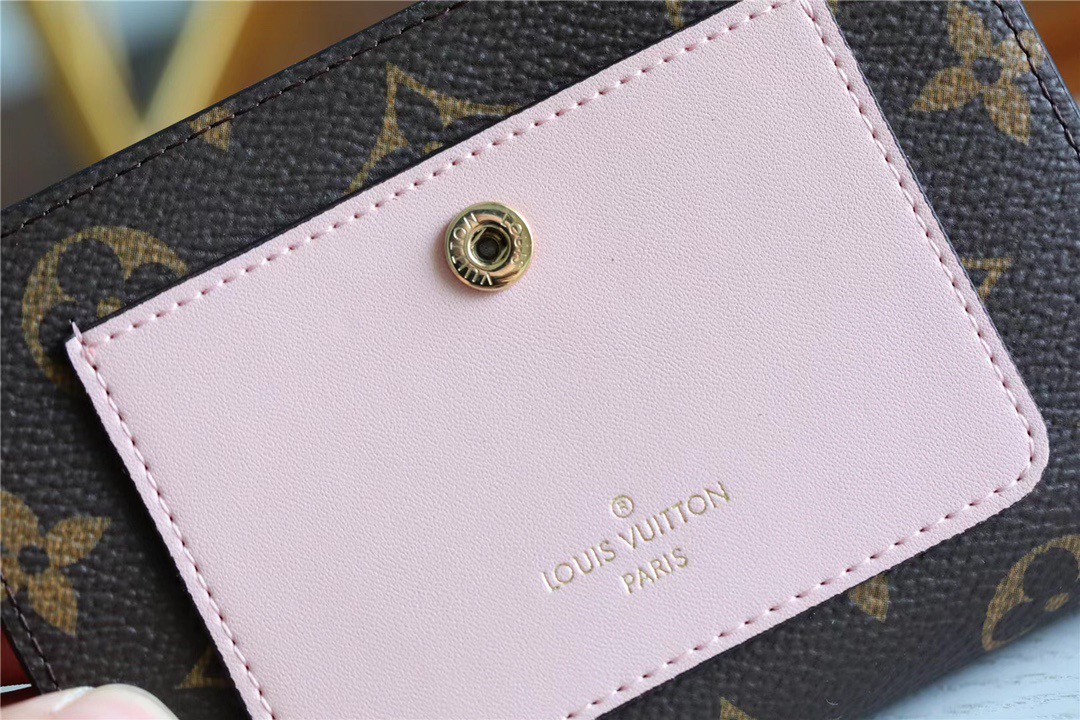 1:1 Replica Louis Vuitton Juliette Wallet Monogram Canvas Rose Ballerine Pink For Women, Women's Wallets 5.1in/13cm LV M80973 - Image 2