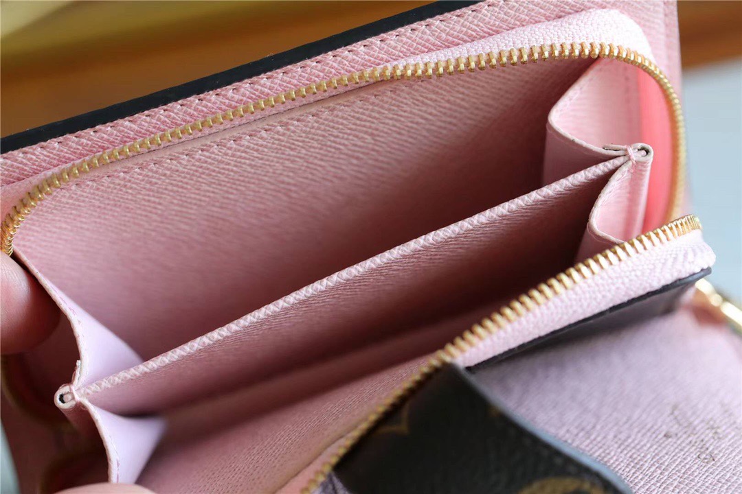 1:1 Replica Louis Vuitton Juliette Wallet Monogram Canvas Rose Ballerine Pink For Women, Women's Wallets 5.1in/13cm LV M80973 - Image 8