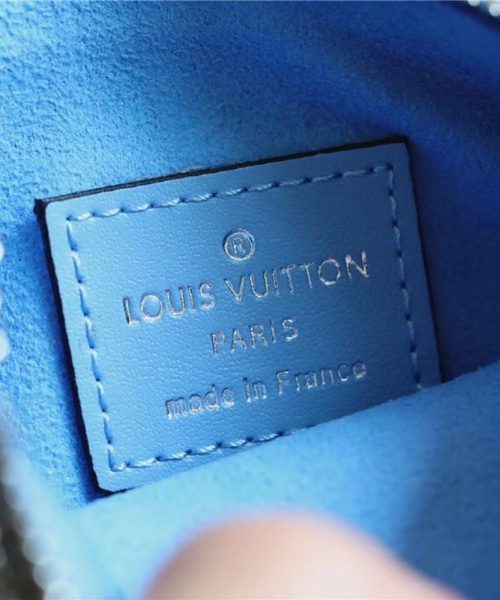 1:1 Replica Louis Vuitton Key Pouch Mahina Magnolia Blue For Women, Women's Wallets 5.1in/13cm LV 