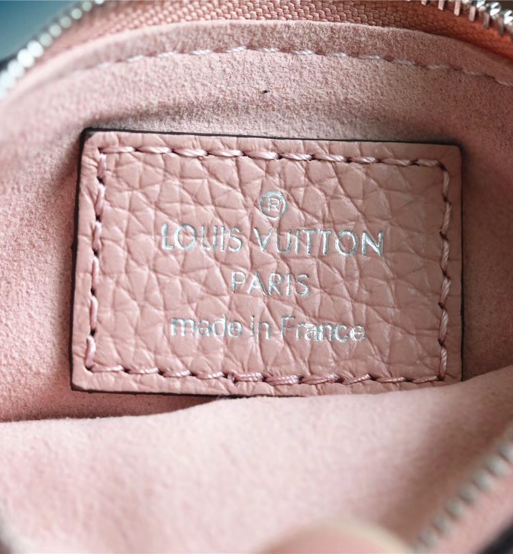 1:1 Replica Louis Vuitton Key Pouch Mahina Magnolia Pink For Women, Women's Wallets 5.1in/13cm LV M69508