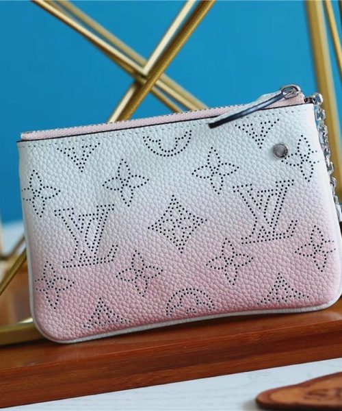 1:1 Replica Louis Vuitton Key Pouch Mahina Magnolia Pink For Women, Women's Wallets 5.1in/13cm LV M69508