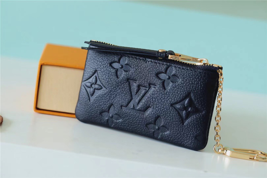 1:1 Replica Louis Vuitton Key Pouch Monogram Empreinte Black For Women, Women's Wallets 4.7in/12cm LV M80879 - Image 6