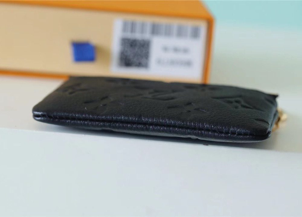 1:1 Replica Louis Vuitton Key Pouch Monogram Empreinte Black For Women, Women's Wallets 4.7in/12cm LV M80879