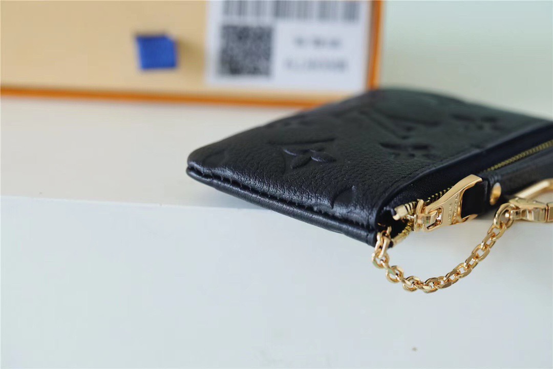 1:1 Replica Louis Vuitton Key Pouch Monogram Empreinte Black For Women, Women's Wallets 4.7in/12cm LV M80879 - Image 4