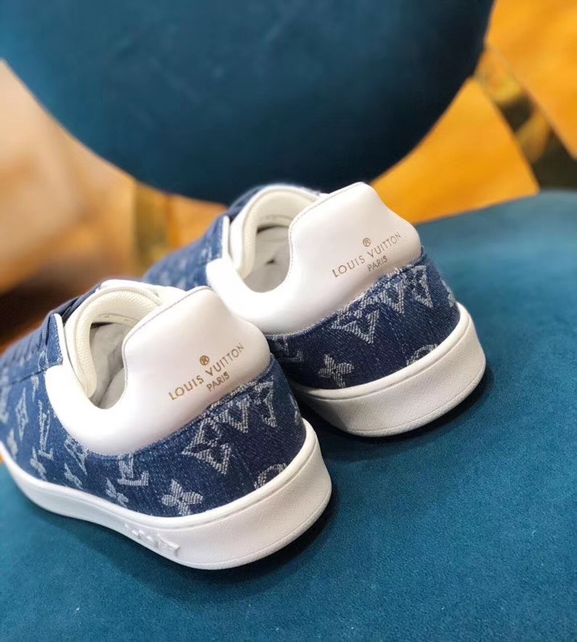 Louis Vuitton Luxembourg Sneaker Monogram Canvas Blue For Women LV - Image 7