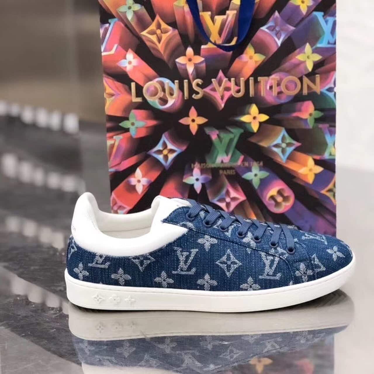 Louis Vuitton Luxembourg Sneaker Monogram Canvas Blue For Women LV