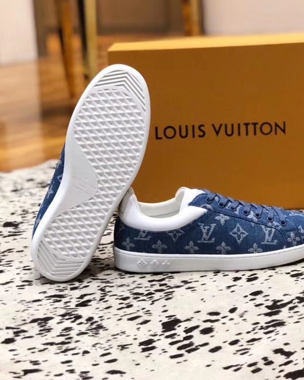 Louis Vuitton Luxembourg Sneaker Monogram Canvas Blue For Women LV