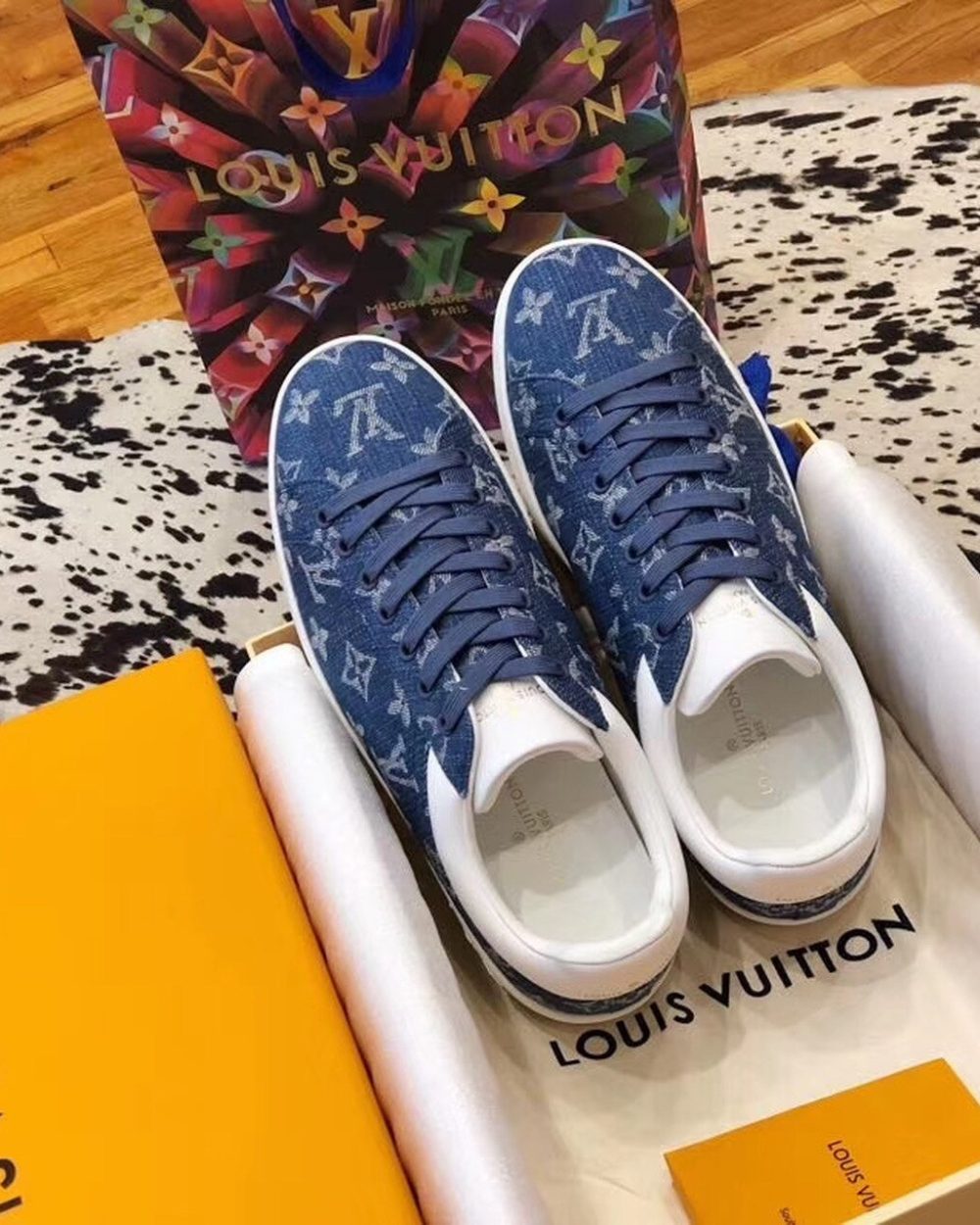 Louis Vuitton Luxembourg Sneaker Monogram Canvas Blue For Women LV