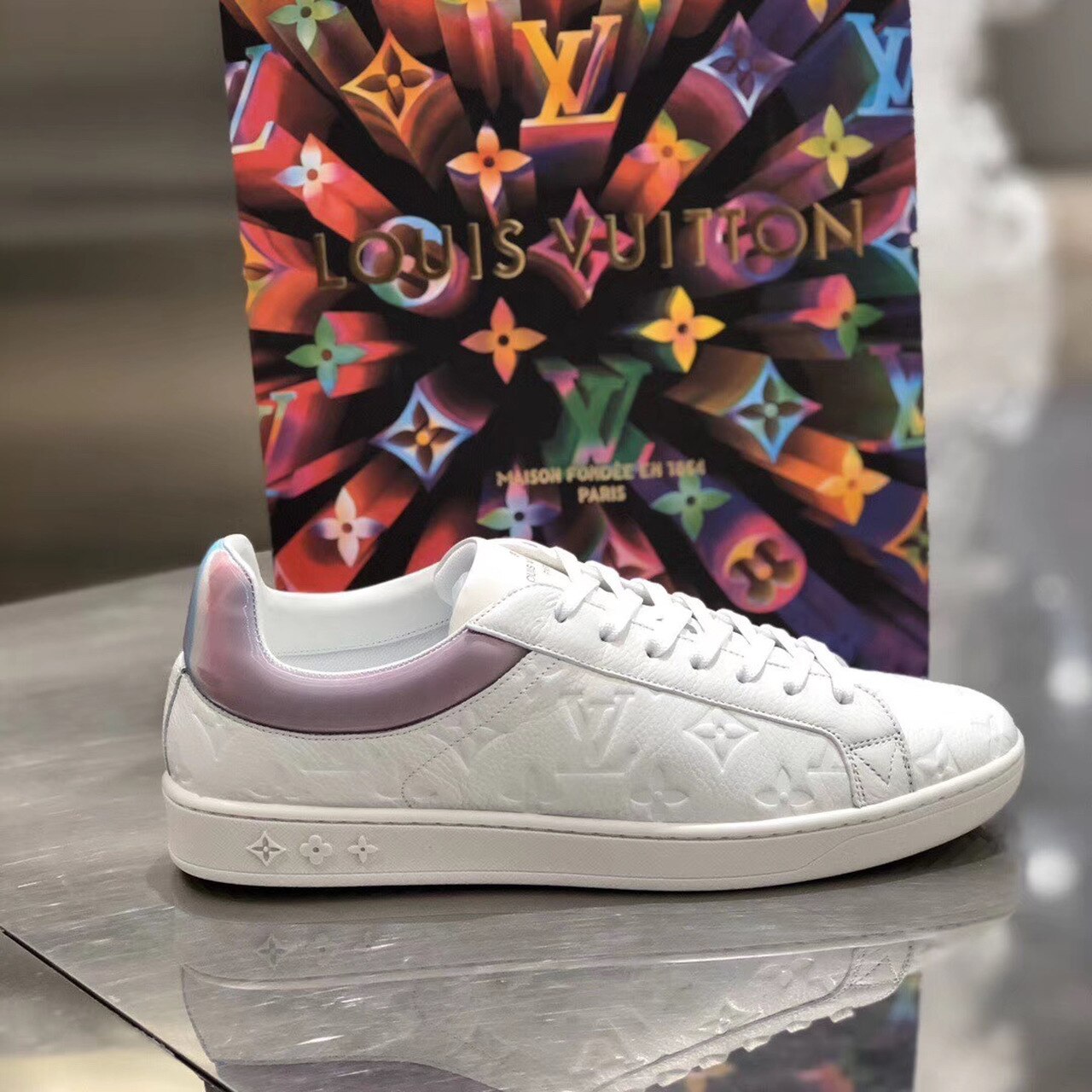 Louis Vuitton Luxembourg Sneaker Monogram Canvas White For Women LV - Image 6