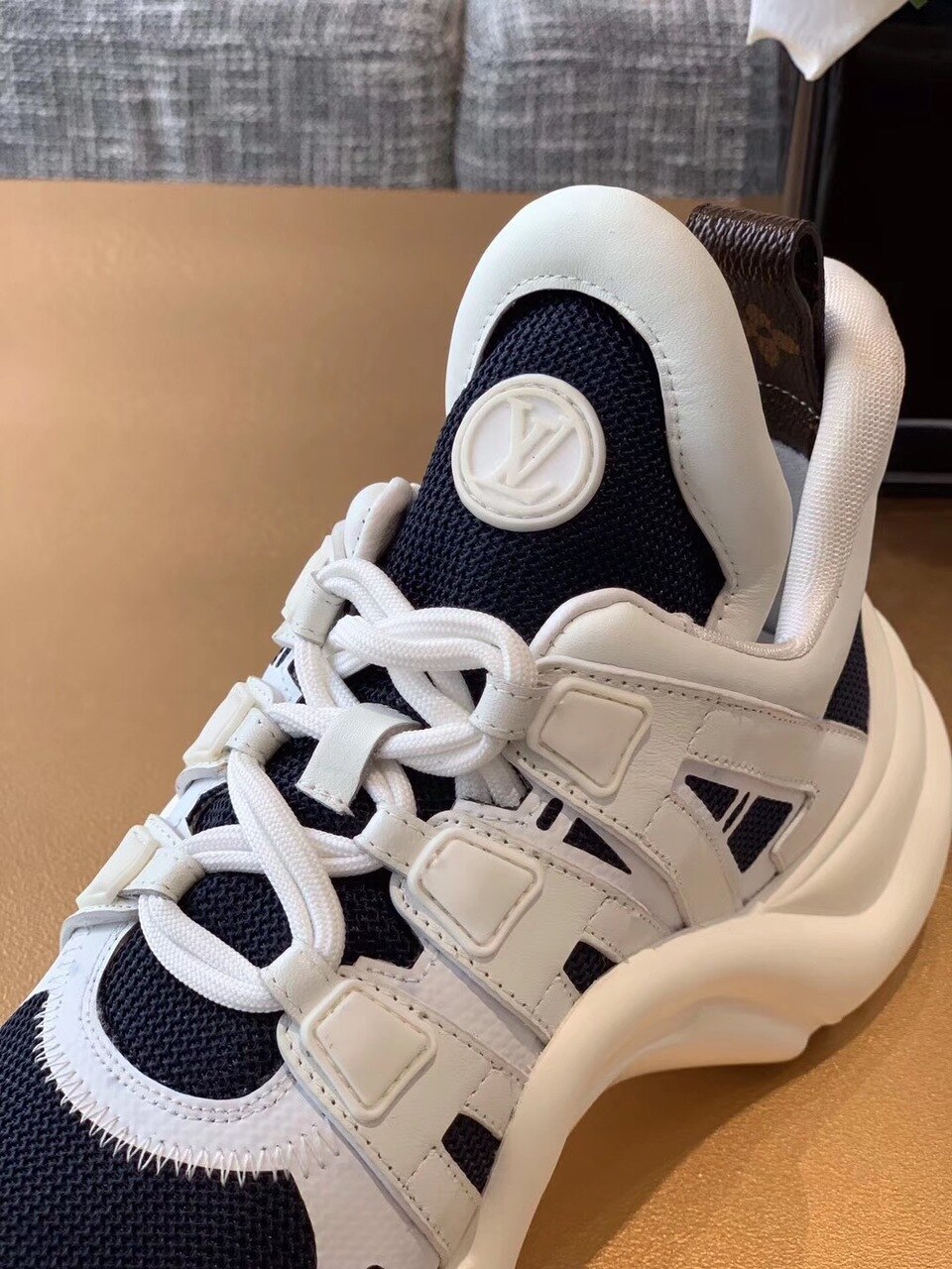 Louis Vuitton LV Archlight Sneaker Mix Of Materials Navy Blue For Women LV - Image 9