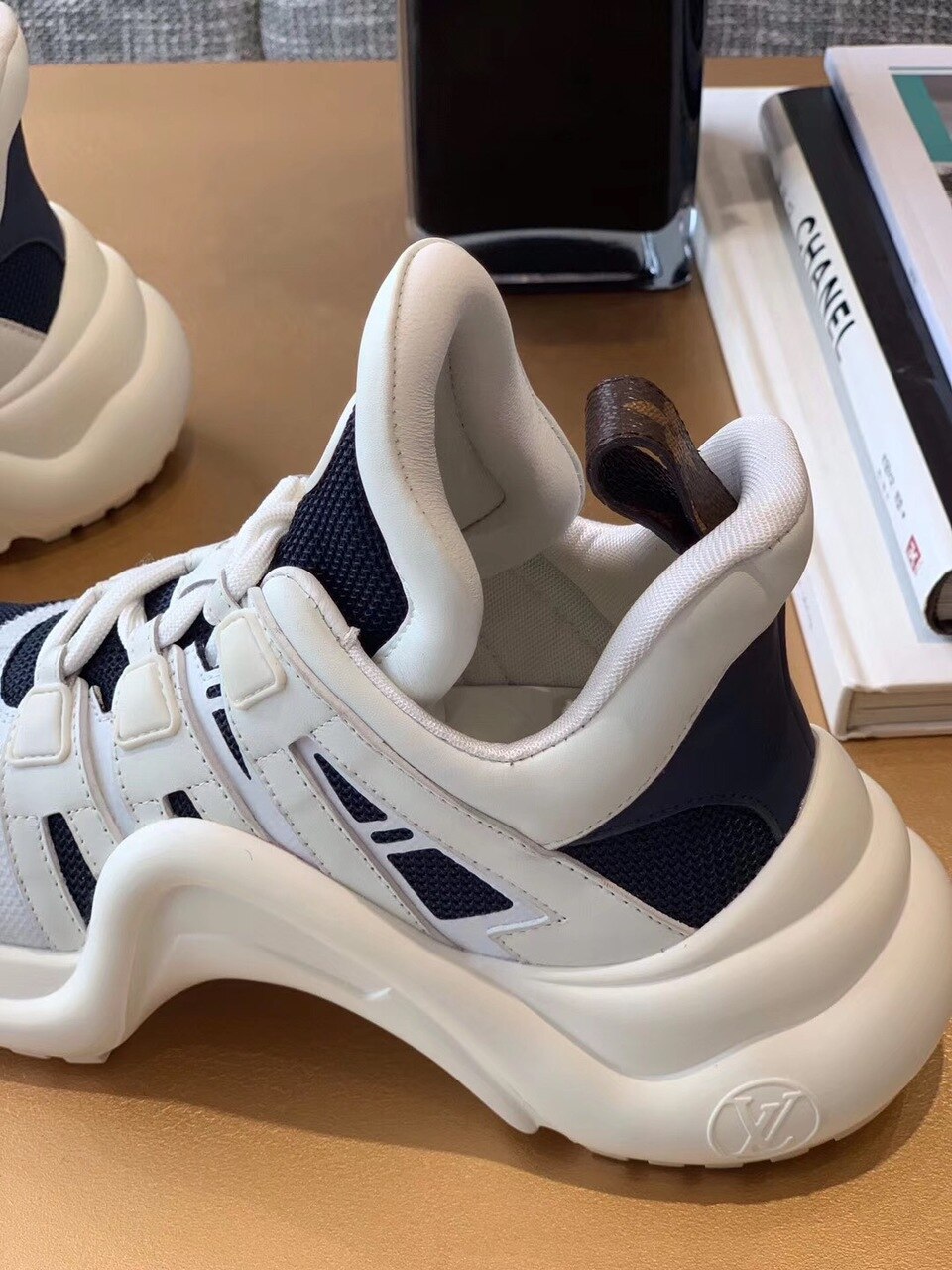 Louis Vuitton LV Archlight Sneaker Mix Of Materials Navy Blue For Women LV - Image 8