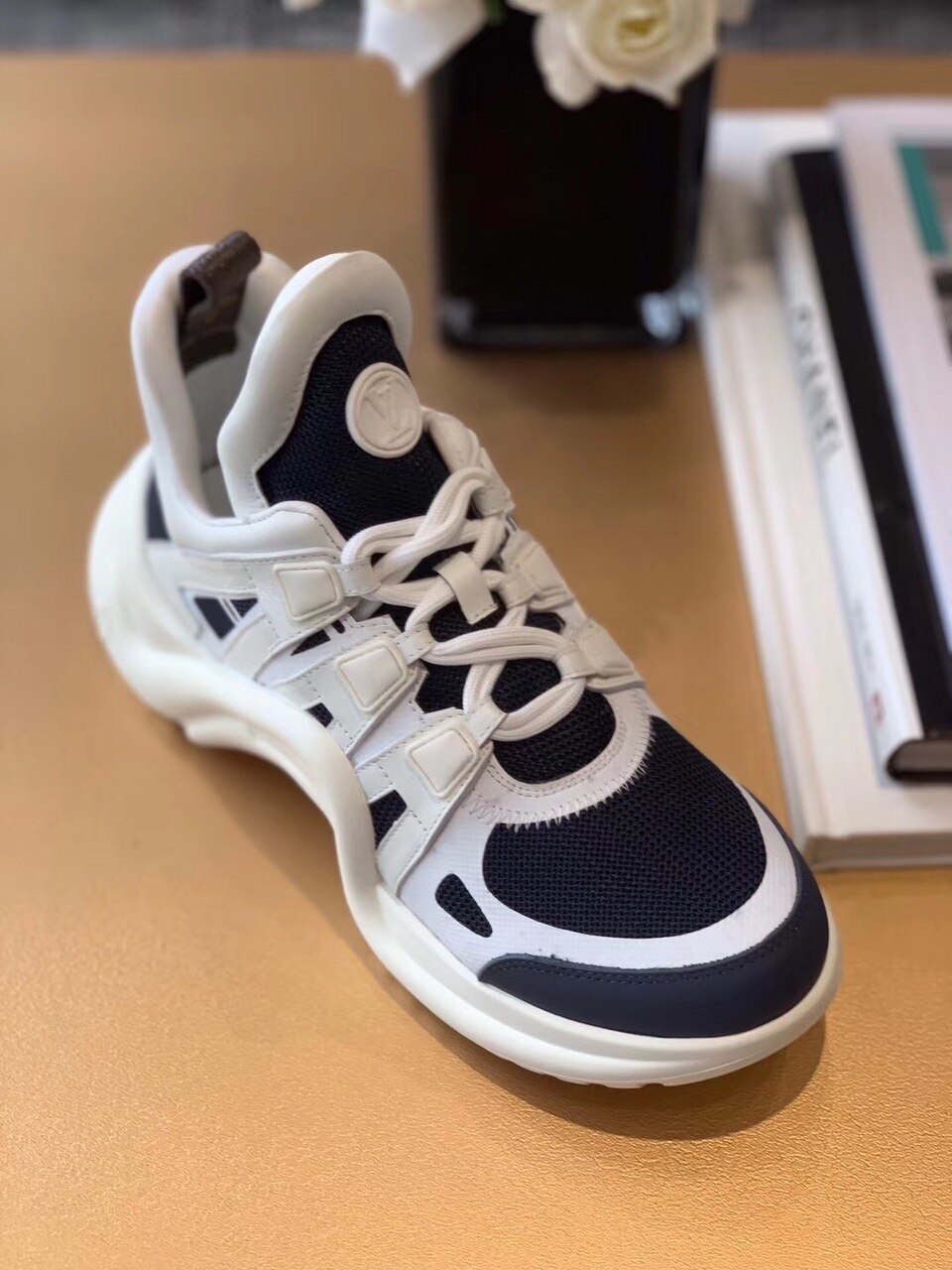 Louis Vuitton LV Archlight Sneaker Mix Of Materials Navy Blue For Women LV - Image 3