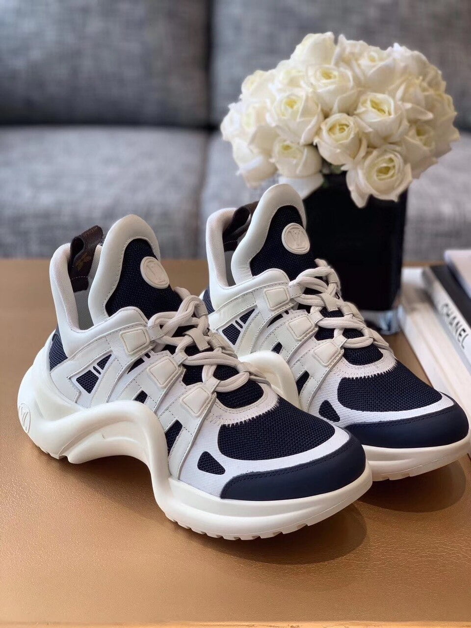 Louis Vuitton LV Archlight Sneaker Mix Of Materials Navy Blue For Women LV