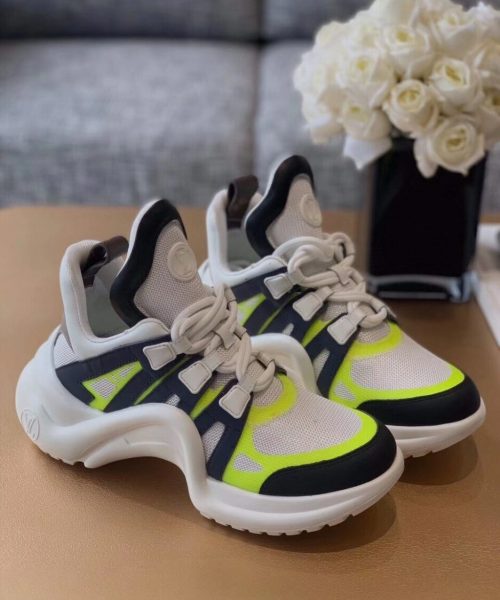 Louis Vuitton LV Archlight Sneaker Patent Monogram Material Black/White For Women LV