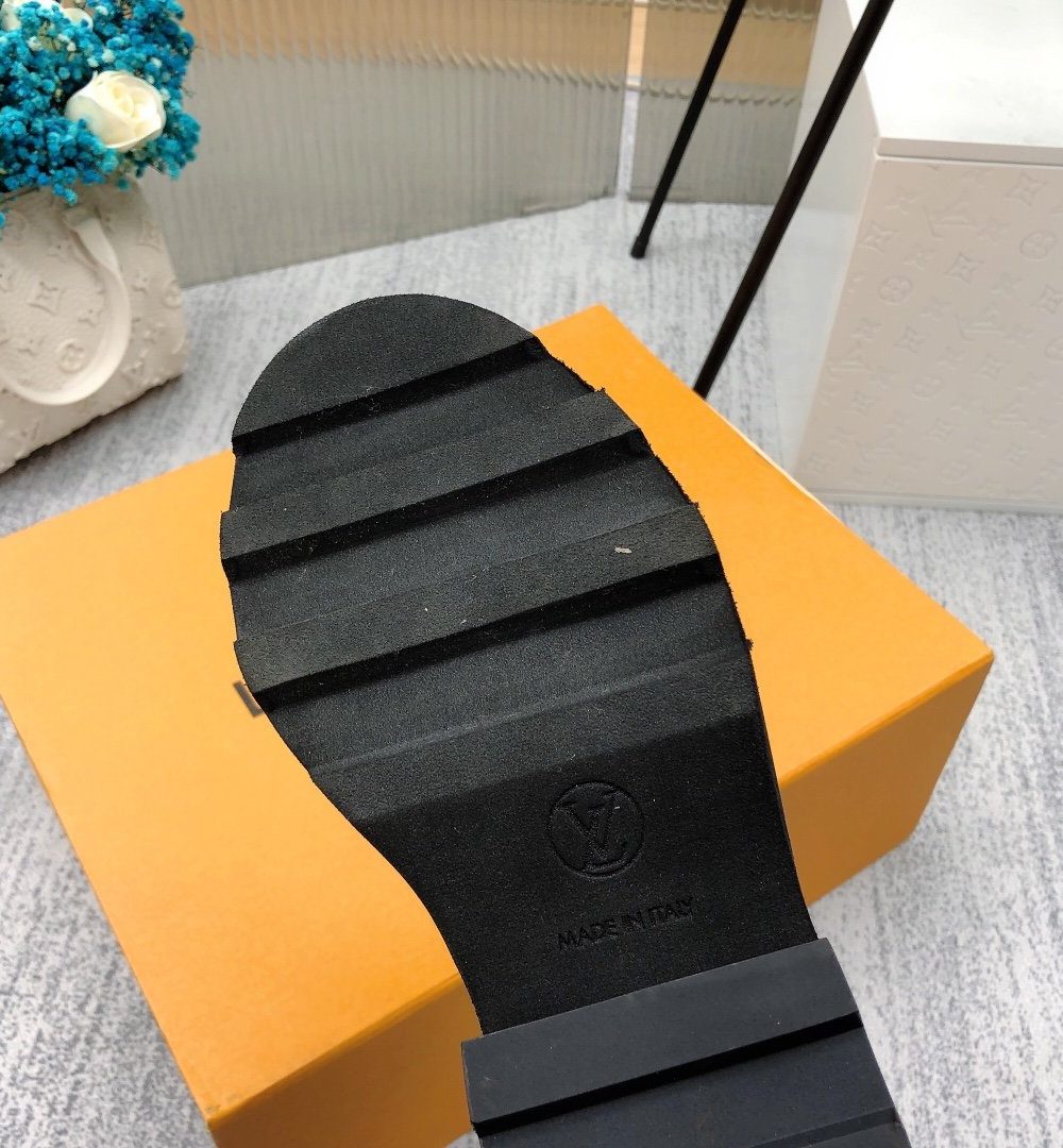 Louis Vuitton LV Beaubourg Ankle Boot Neoprene Khaki Green For Women LV 1A9GYT