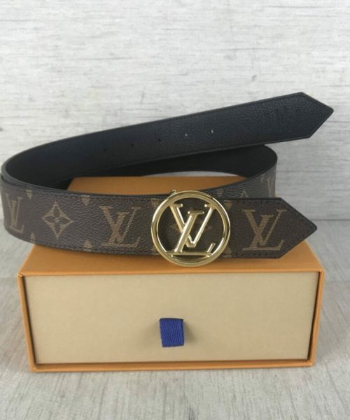 1:1 Replica Louis Vuitton LV Circle Reversible Belt Monogram Canvas, LV Women Belt M0564U