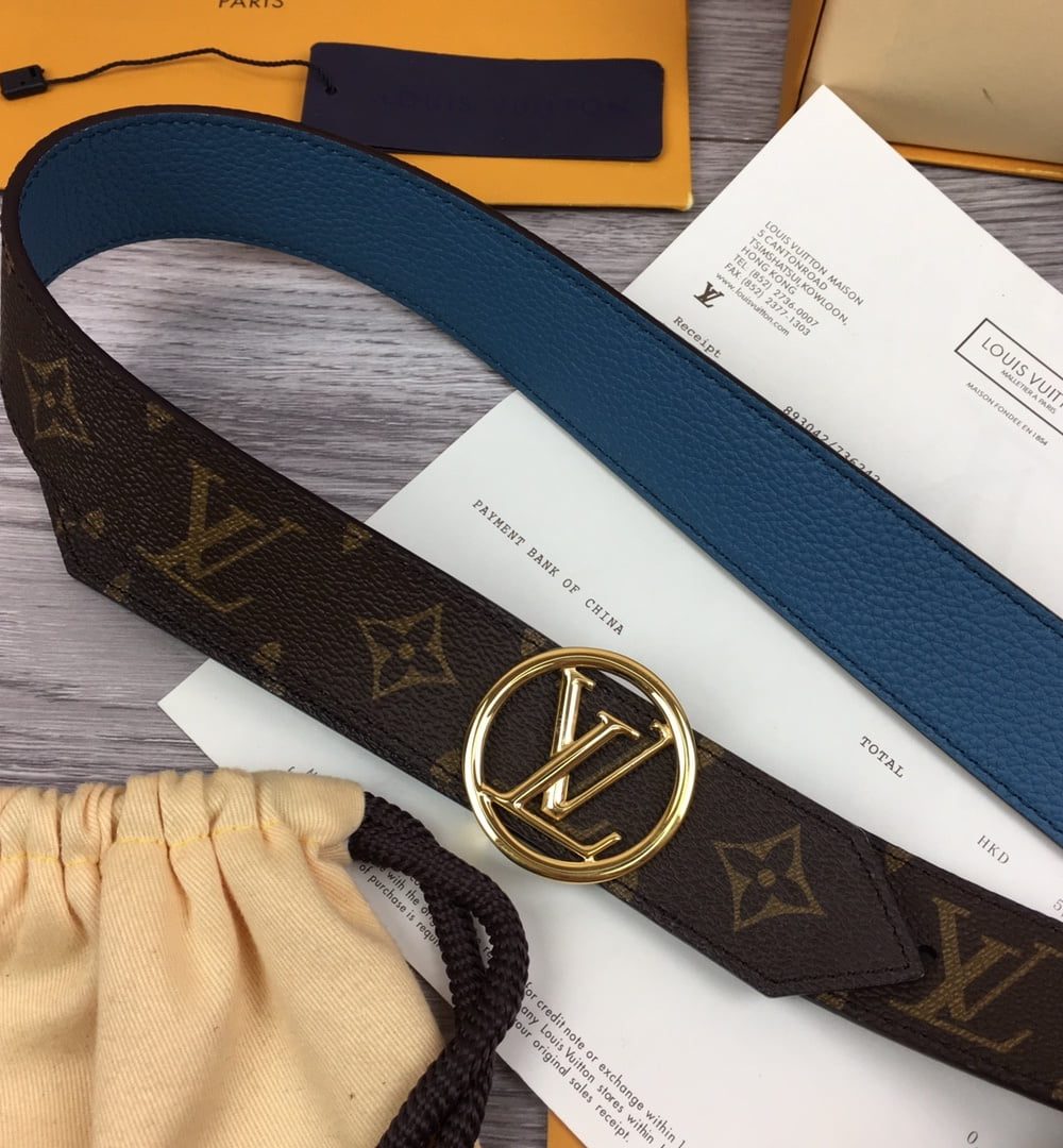 1:1 Replica Louis Vuitton LV Circle Reversible Belt Monogram Canvas, LV Women Belt