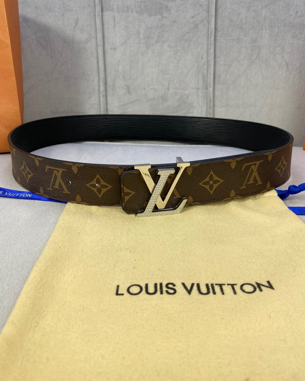 1:1 Replica Louis Vuitton LV Diamond Reversible Belt Monogram Canvas, LV Women Belt