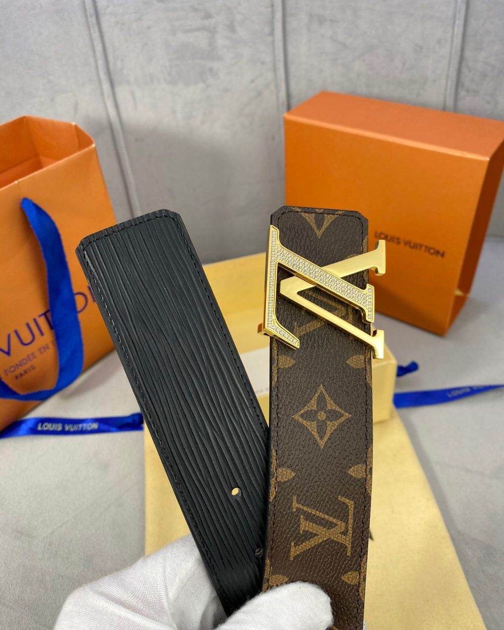 1:1 Replica Louis Vuitton LV Diamond Reversible Belt Monogram Canvas, LV Women Belt