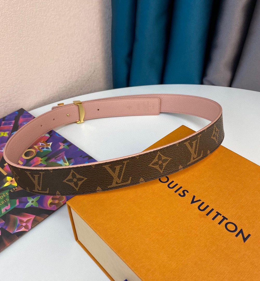 1:1 Replica Louis Vuitton LV Iconic Reversible Belt Monogram Canvas, LV Women Belt M0557V