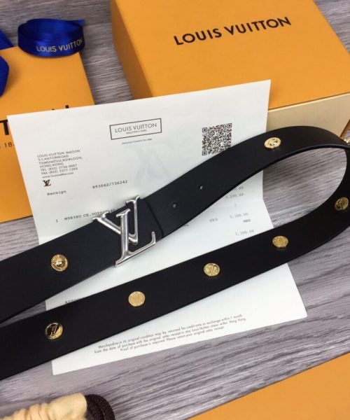 1:1 Replica Louis Vuitton LV Iconic Reversible Belt Silver Toned Hardware LV Women Belt