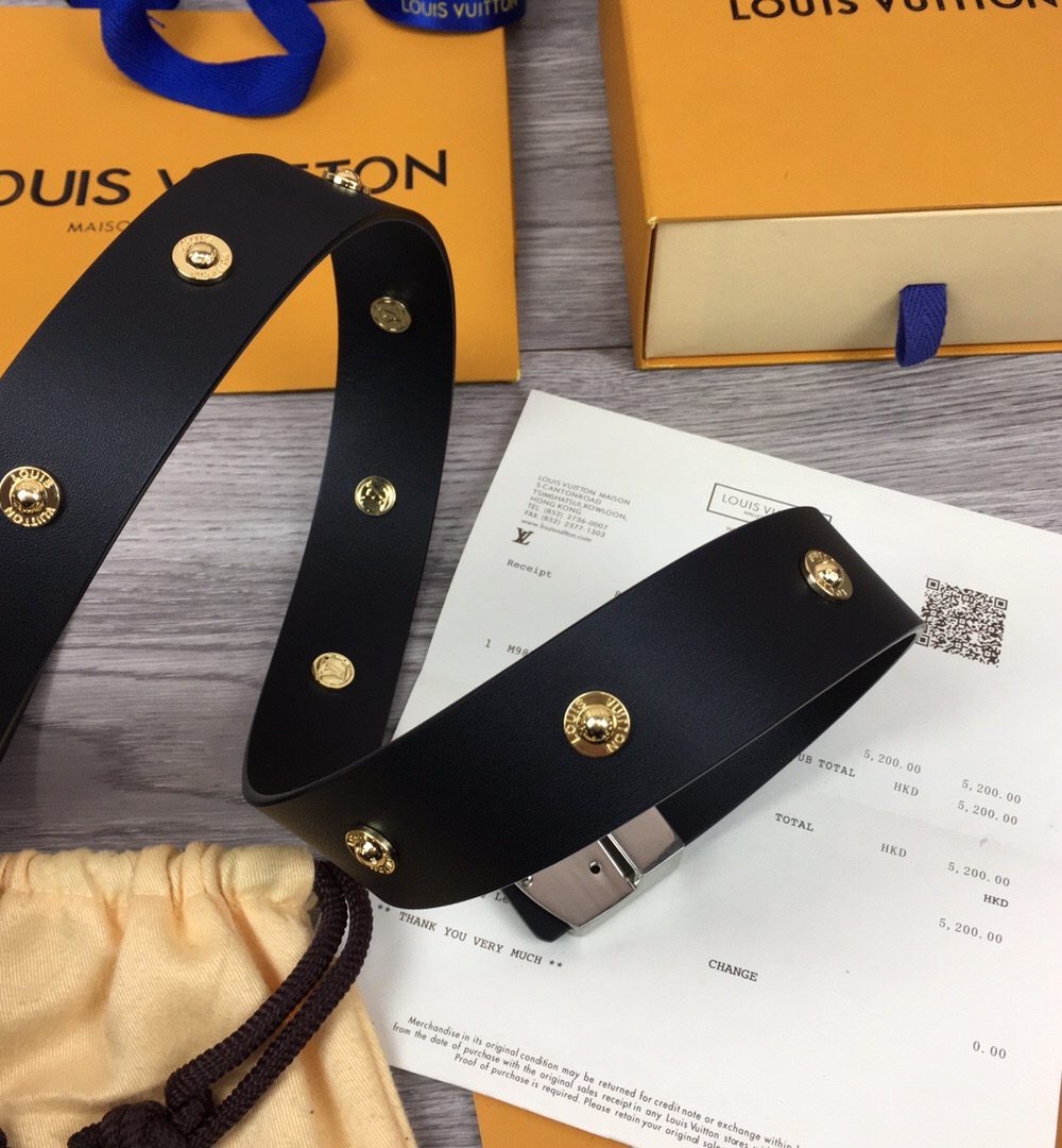 1:1 Replica Louis Vuitton LV Iconic Reversible Belt Silver Toned Hardware LV Women Belt