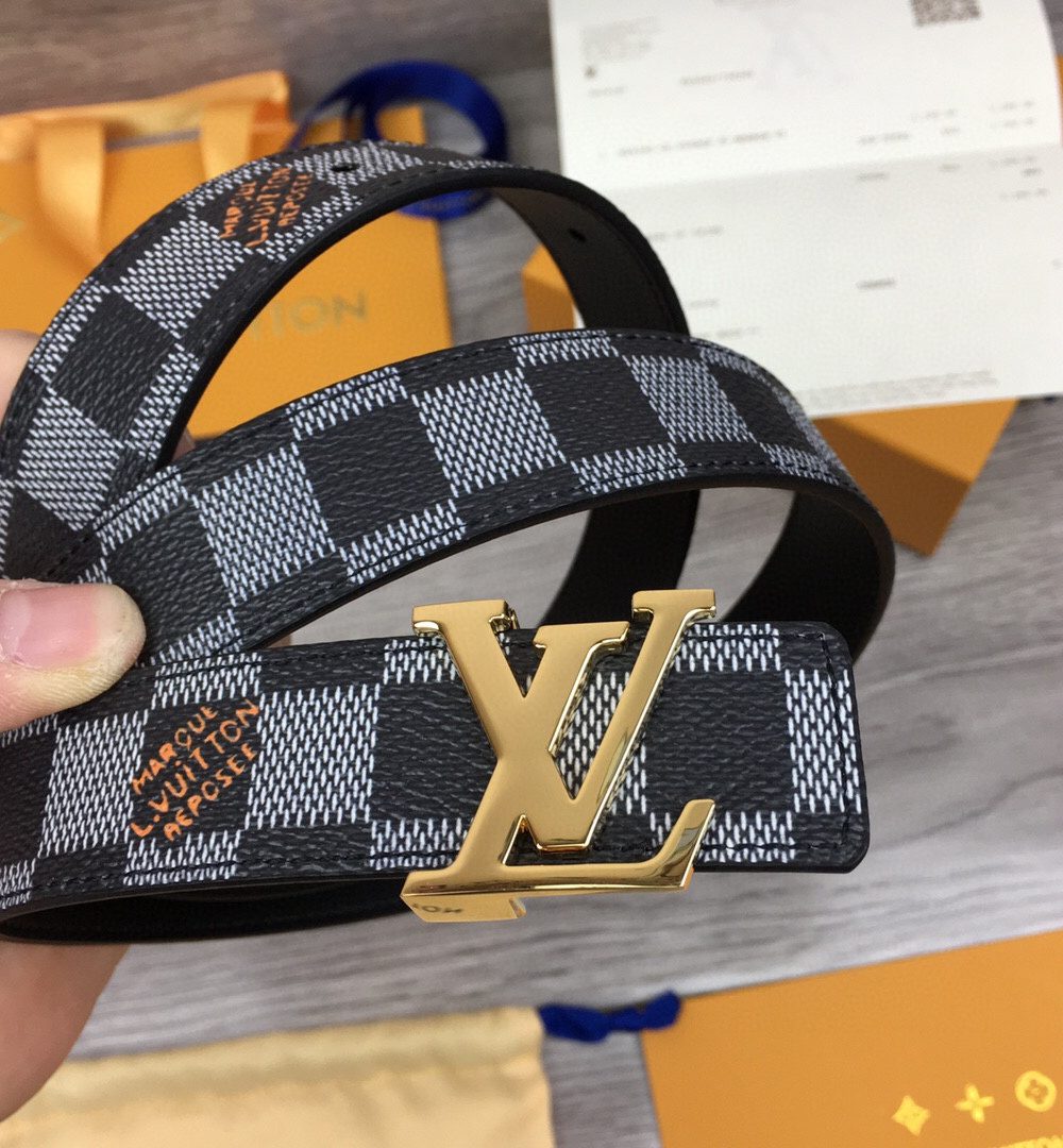 1:1 Replica Louis Vuitton LV Initiales Belt Black