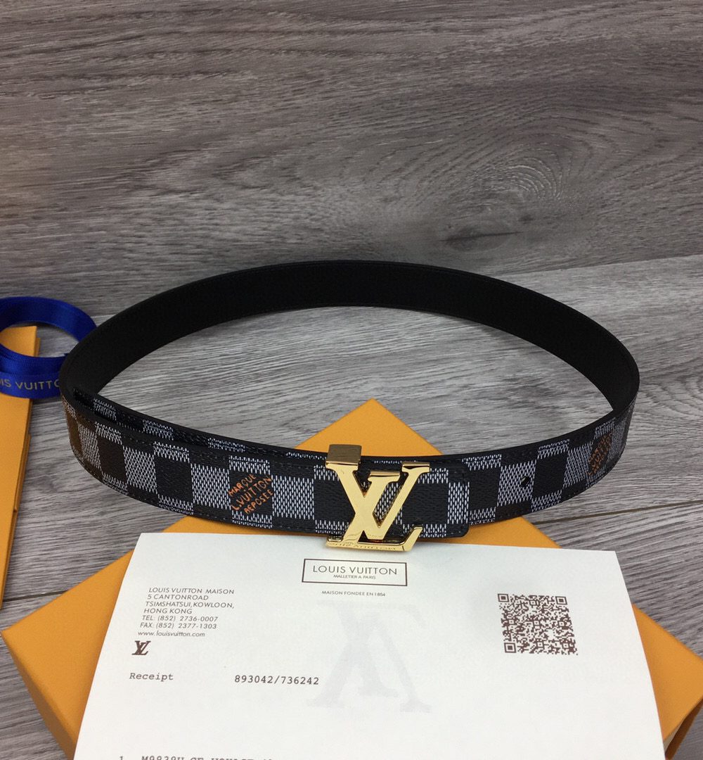 1:1 Replica Louis Vuitton LV Initiales Belt Black