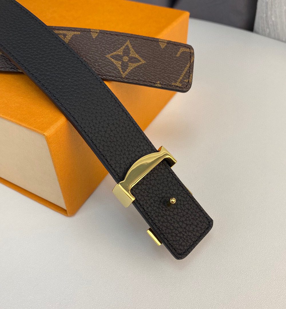 1:1 Replica Louis Vuitton LV Initiales Reversible Belt Monogram Canvas, LV Women Belt