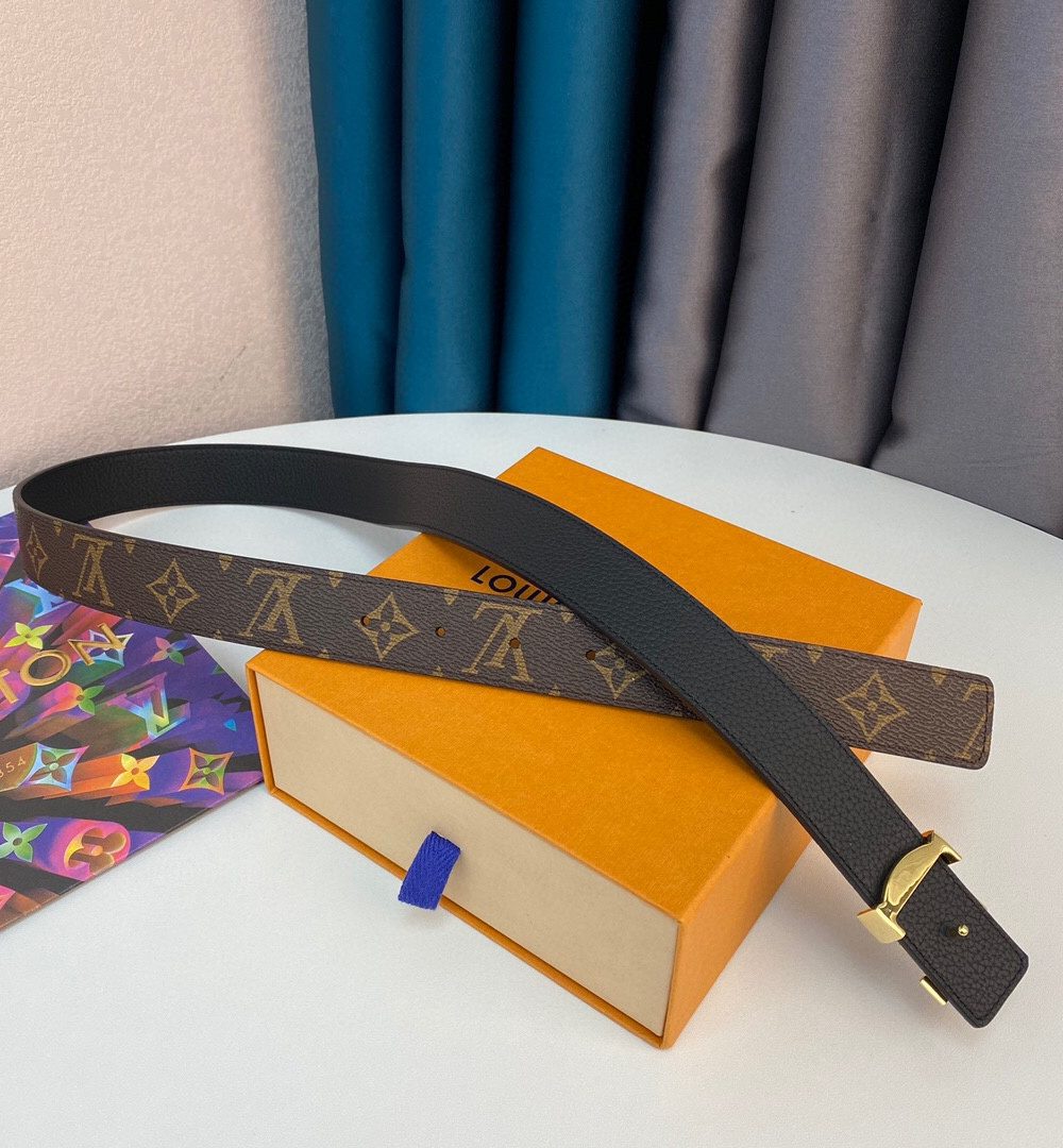 1:1 Replica Louis Vuitton LV Initiales Reversible Belt Monogram Canvas, LV Women Belt