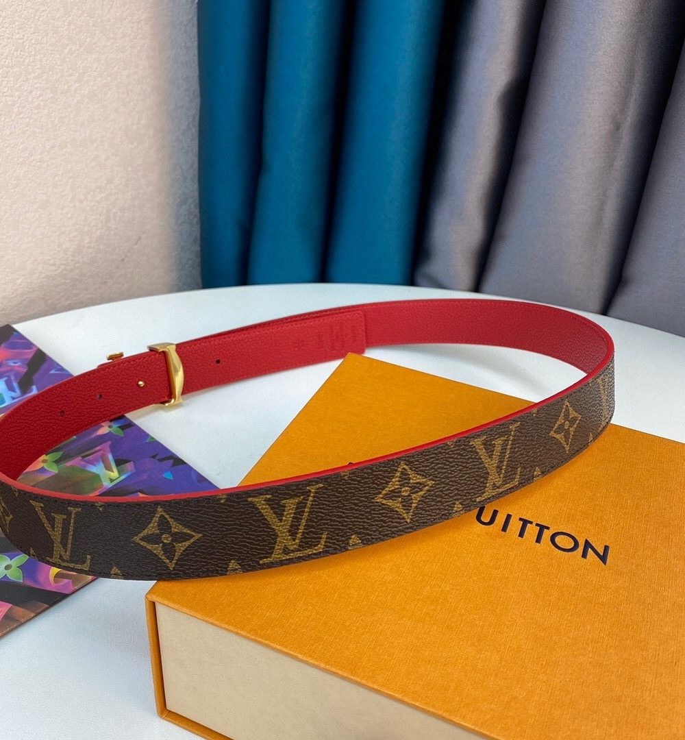 1:1 Replica Louis Vuitton LV Initiales Reversible Belt Monogram Canvas, Woment Belt M0322T