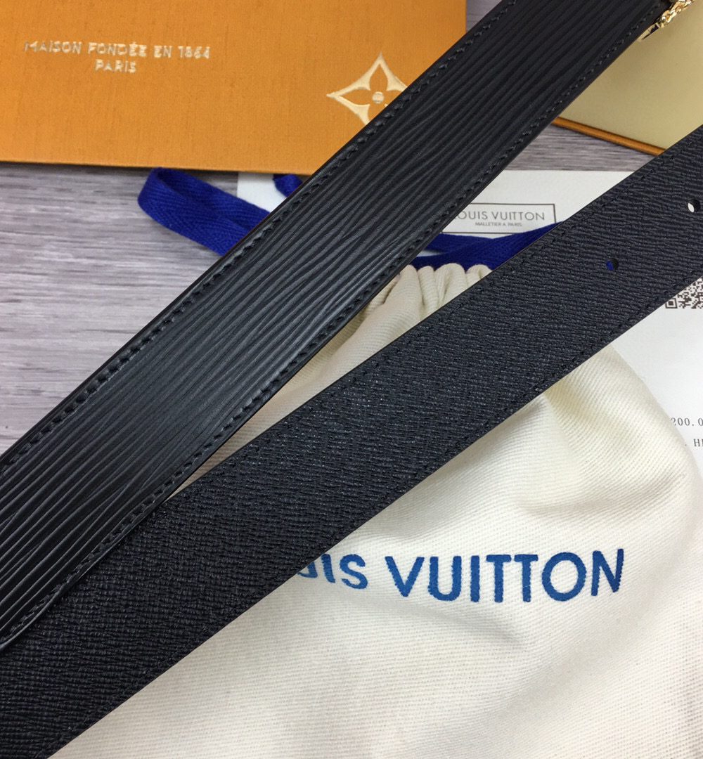 1:1 Replica Louis Vuitton LV Malletier Belt Epi Gold Toned Hardware LV Women Belt 
