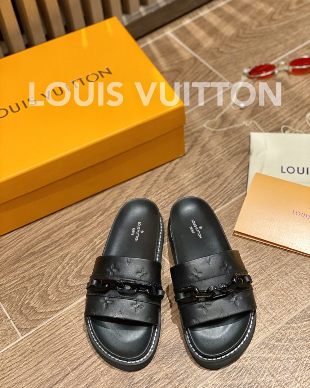 Louis Vuitton LV Sunset Flat Comfort Mule Black For Women LV