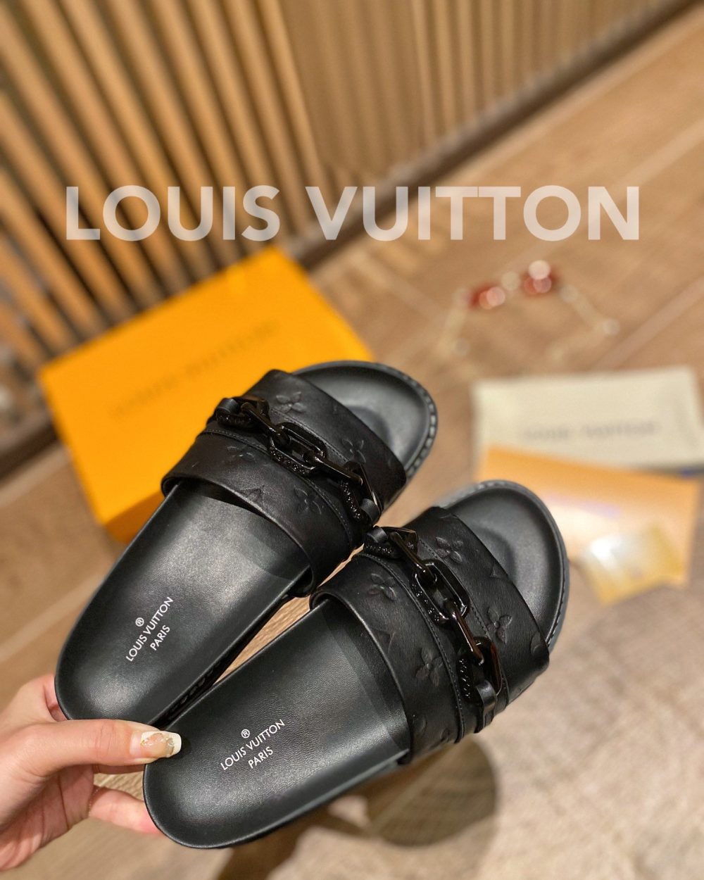Louis Vuitton LV Sunset Flat Comfort Mule Black For Women LV
