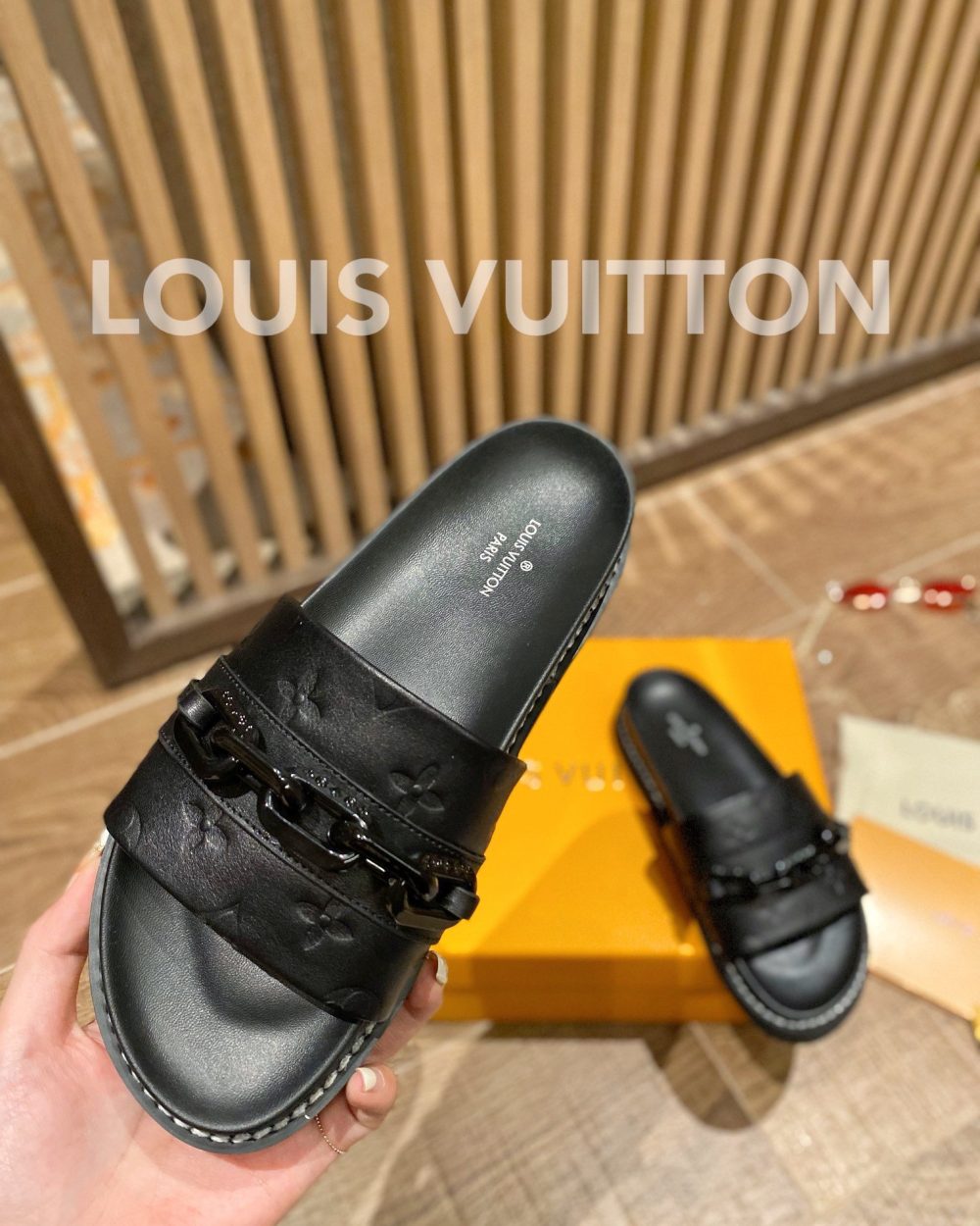 Louis Vuitton LV Sunset Flat Comfort Mule Black For Women LV