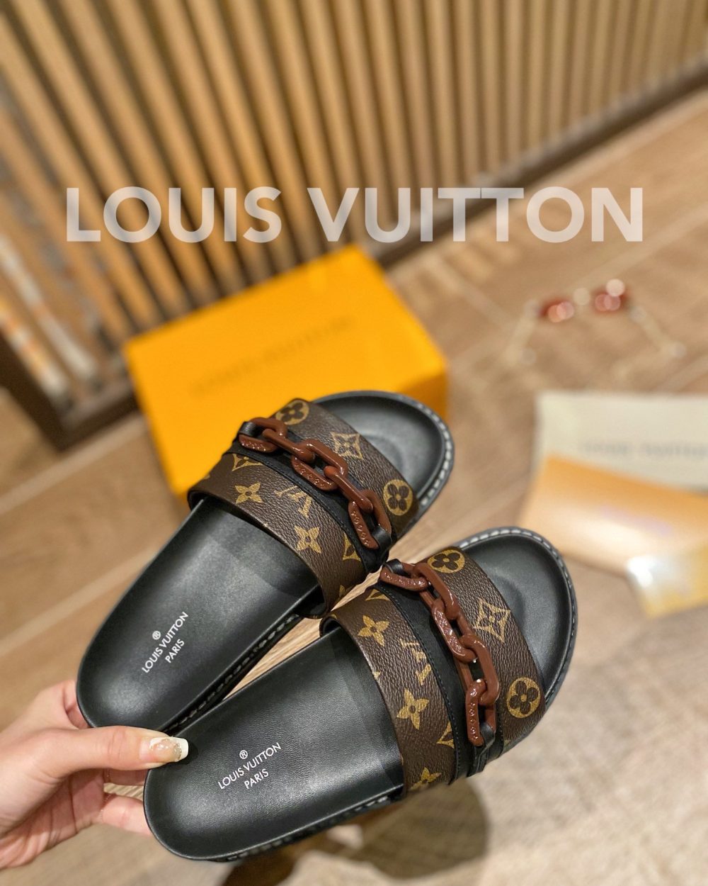 Louis Vuitton LV Sunset Flat Comfort Mule Black/Brown For Women LV