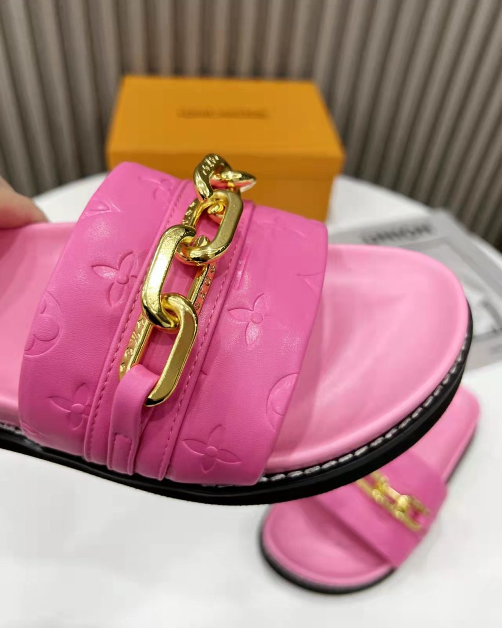 Louis Vuitton LV Sunset Flat Comfort Mule Pink For Women LV 1A9RAW