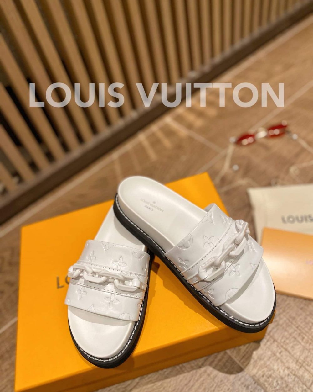Louis Vuitton LV Sunset Flat Comfort Mule White For Women LV