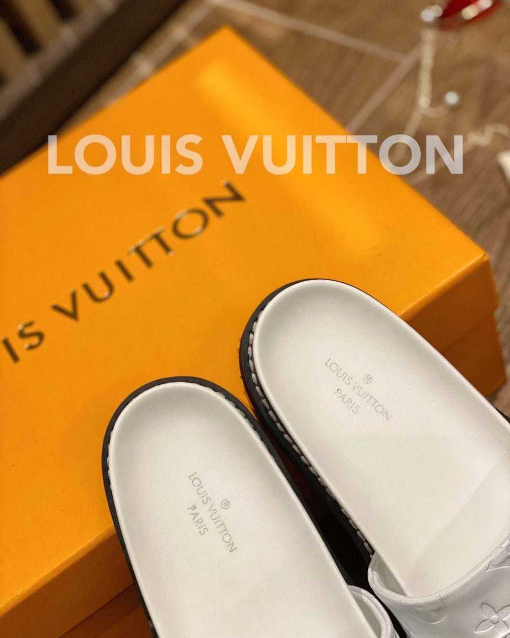 Louis Vuitton LV Sunset Flat Comfort Mule White For Women LV