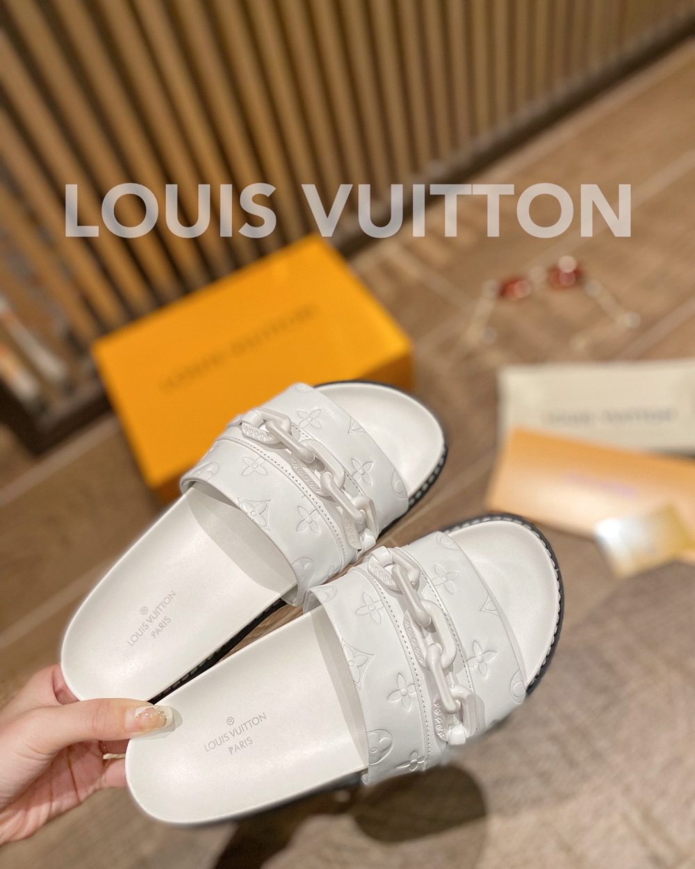 Louis Vuitton LV Sunset Flat Comfort Mule White For Women LV