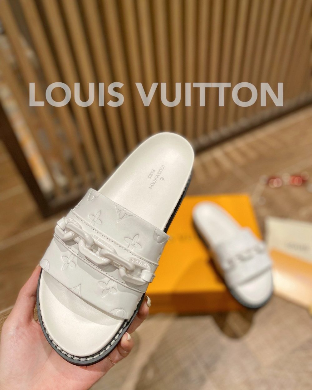 Louis Vuitton LV Sunset Flat Comfort Mule White For Women LV