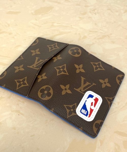 1:1 Replica Louis Vuitton LV x NBA Pocket Organizer Monogram Canvas For Men, Men's Wallet 4.3in/11cm LV M80104