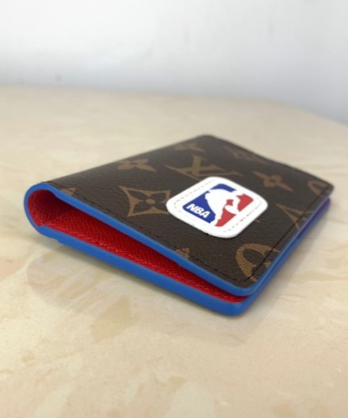 1:1 Replica Louis Vuitton LV x NBA Pocket Organizer Monogram Canvas For Men, Men's Wallet 4.3in/11cm LV M80104